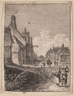 TvB G 4487
<br/>
Dorpsgezicht met reizigers
<br/>
<em>Weirotter, François Edmund (1730-1771)</em>